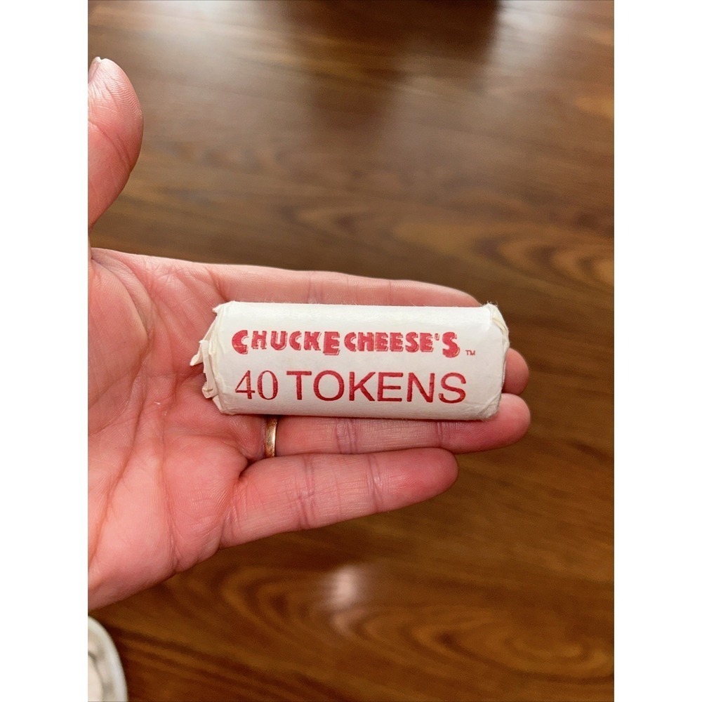 Ultra Rare Rolled 1994 Chuck E. Cheese Sealed 40 Golden Tokens Collectible